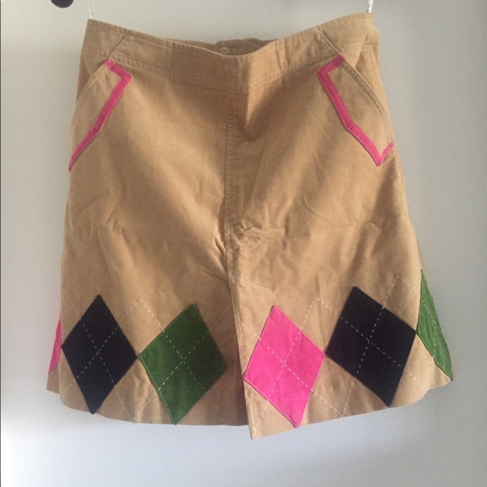 Lilly Pulitzer Corduroy Argyle Skirt